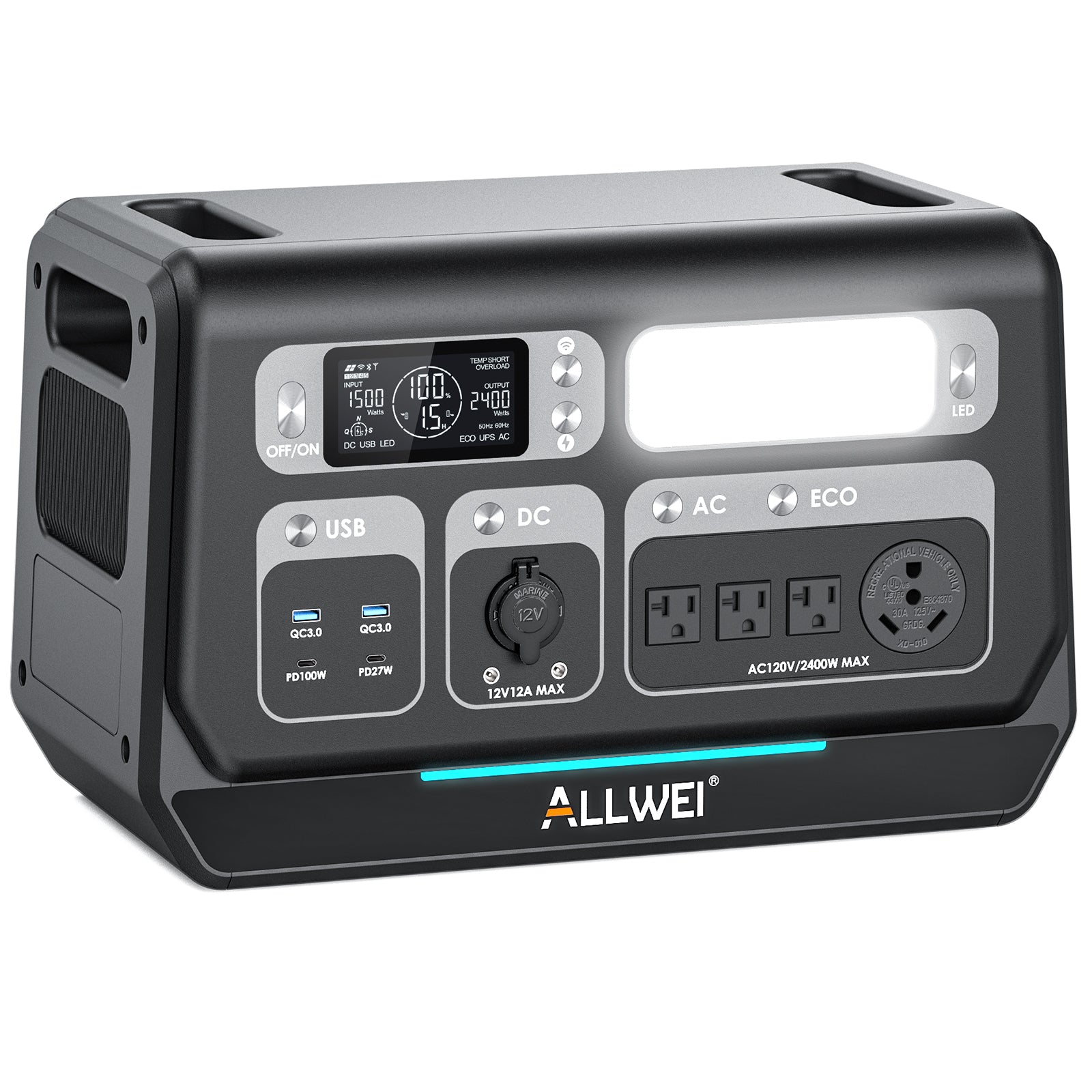 ALLWEI PPS2400 Portable Power Station - 2048Wh | 2400W