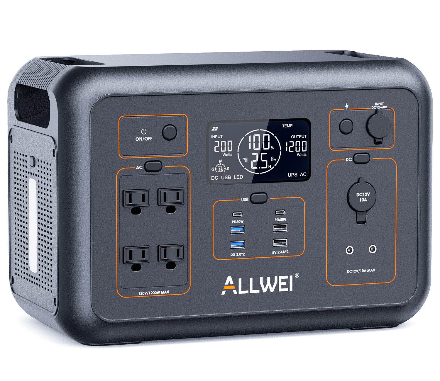 ALLWEI PPS1200-3 Portable Power Station - 1008Wh | 1200W