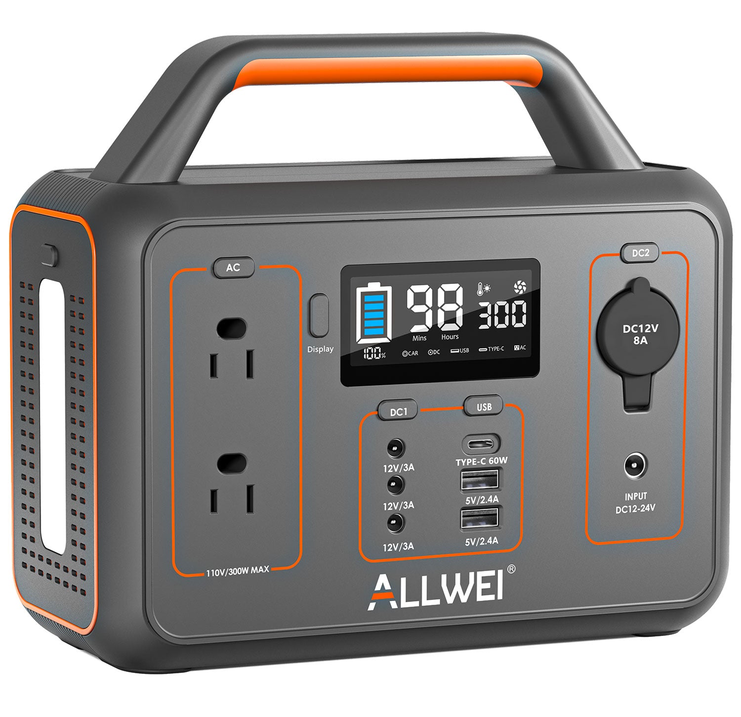 ALLWEI PPS300-2 Portable Power Station | 300W 280Wh