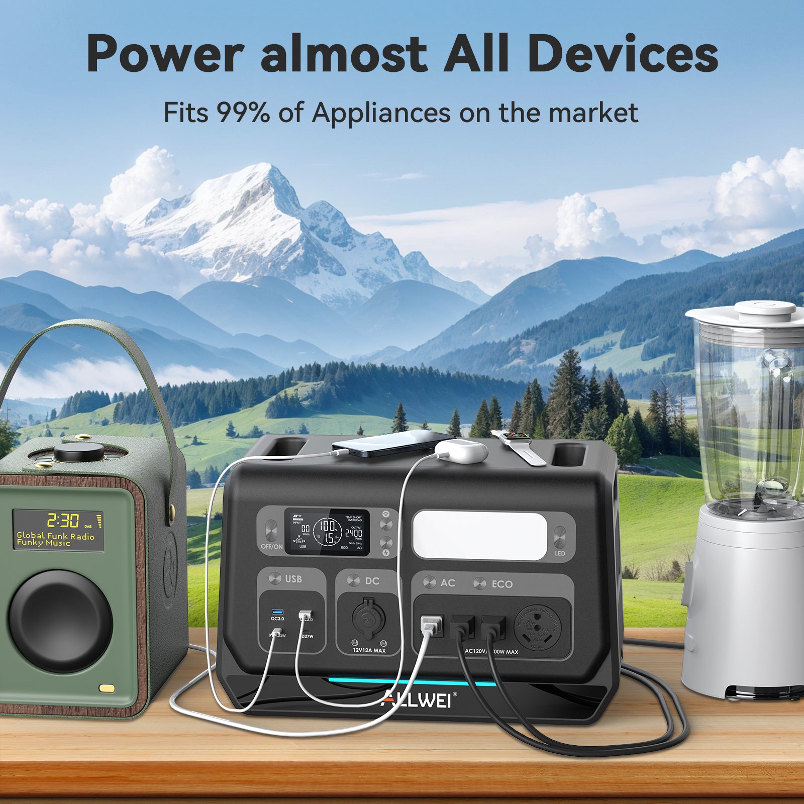 ALLWEI PPS2400 Portable Power Station - 2048Wh | 2400W